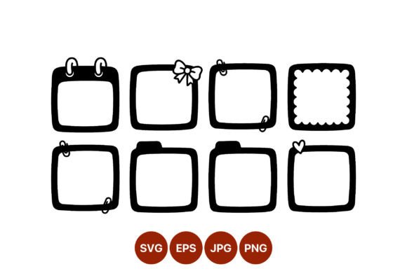 Black White Vector Frames: Graphics & Illustrations
