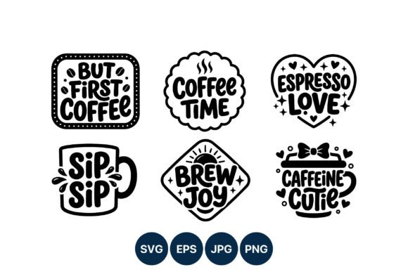 Coffee Time Phrases: Graphics & Illustrations Review