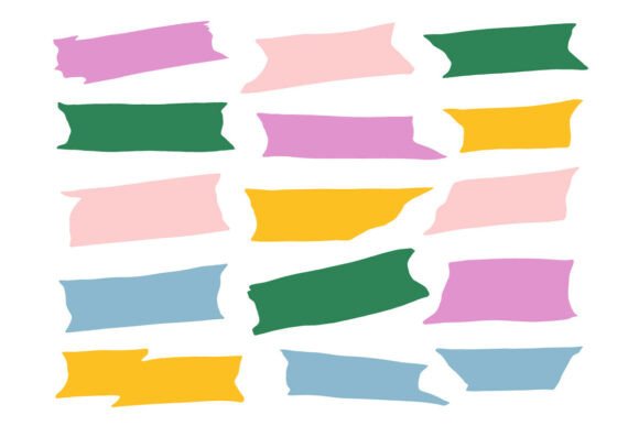Colorful Brush Stroke Banner Shapes Set Review