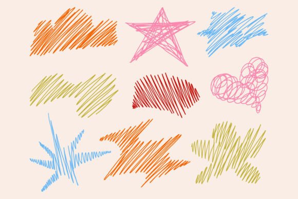 Colorful Scribble Highlight Vector Set Review