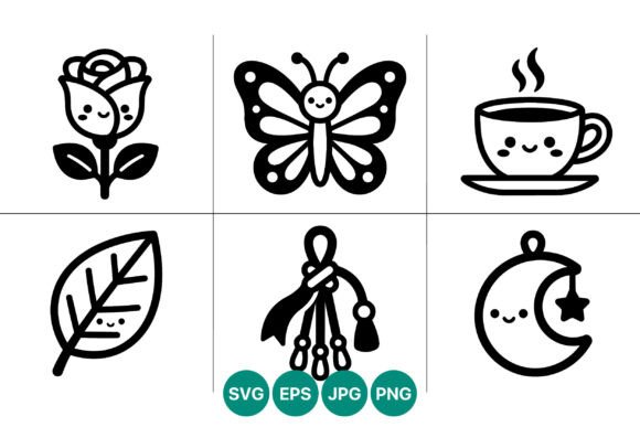 Cute Kawaii Black White Icon Set: A Designer’s Honest Review for Real Embroidery Use