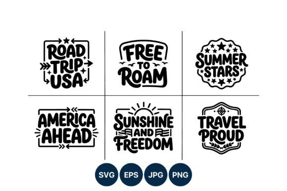 Free to Roam Travel Phrase Vector Art: Graphics & Illustrations Review