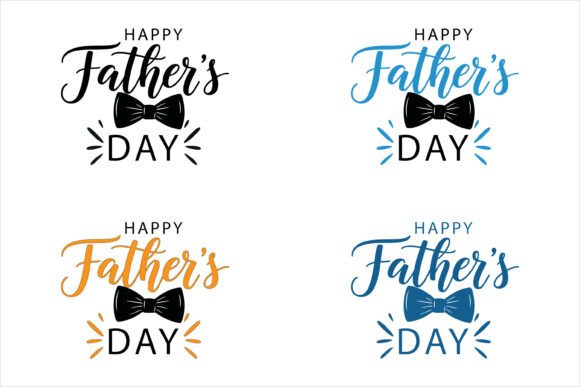 Happy Father's Day Calligraphy Graphics & Illustrations