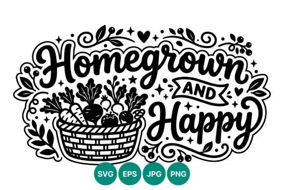 Homegrown and Happy Basket Vector Graphics Review