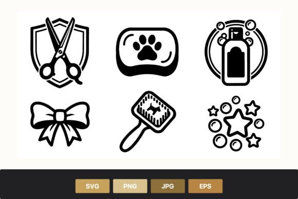 Pet Grooming Tools Icons: Graphics & Illustrations Review