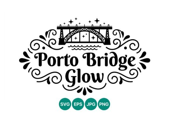 Porto Bridge Glow Vector Art: Elegant Graphics for Editorial and Web Illustrations