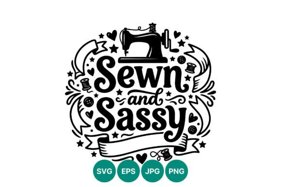 Sewn and Sassy Sewing Machine Vector Graphics