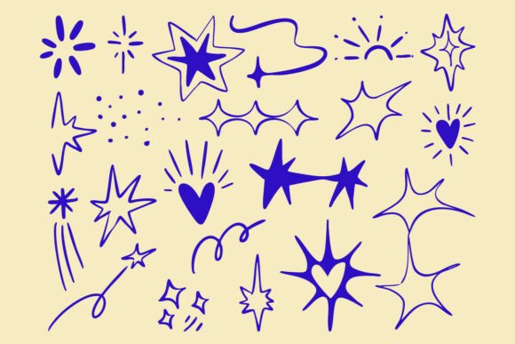 Sparkle Star Doodle Magic Graphics & Illustrations