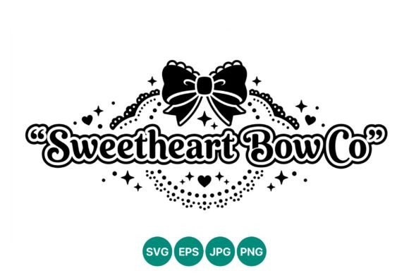 Sweetheart Bow Co Black White Vector: A Versatile Graphic for Digital Sellers