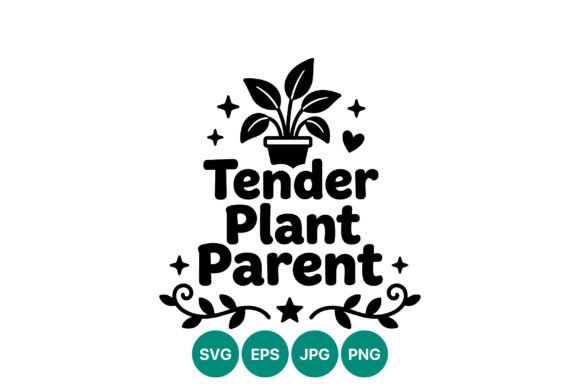 Tender Plant Parent Pot with Leaves Graphics